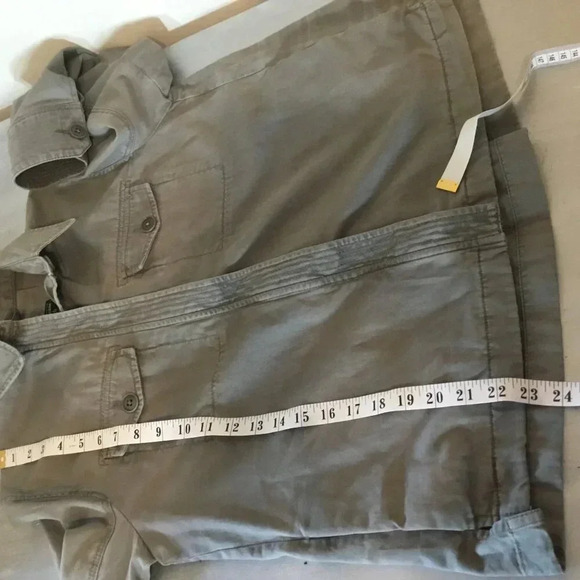 Abercrombie & Fitch Olive Military Utility Jacket Cargo Boho Boxy Loose Fit SZ S - Picture 8 of 8